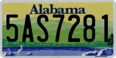 AL license plate 5AS7281