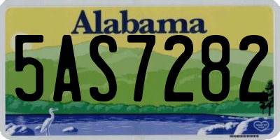 AL license plate 5AS7282