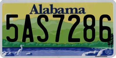 AL license plate 5AS7286
