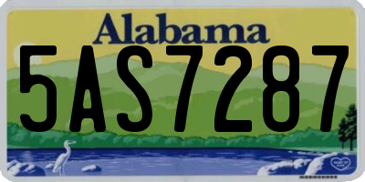 AL license plate 5AS7287