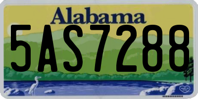 AL license plate 5AS7288