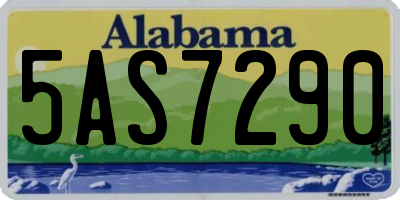 AL license plate 5AS7290