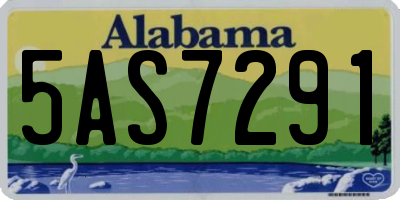 AL license plate 5AS7291