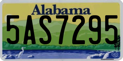 AL license plate 5AS7295