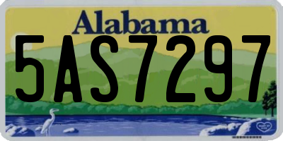 AL license plate 5AS7297