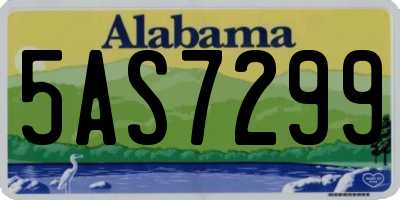 AL license plate 5AS7299