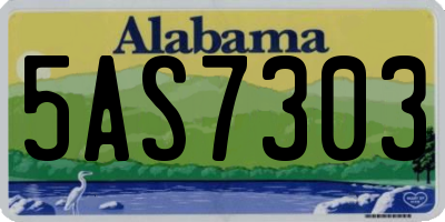 AL license plate 5AS7303