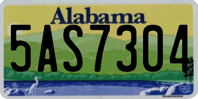 AL license plate 5AS7304