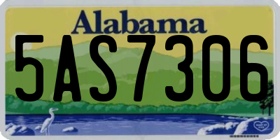 AL license plate 5AS7306