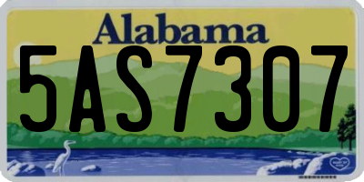 AL license plate 5AS7307