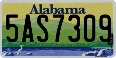 AL license plate 5AS7309