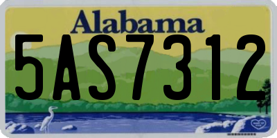 AL license plate 5AS7312