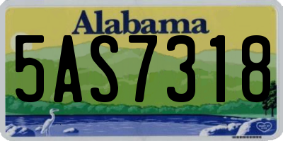 AL license plate 5AS7318
