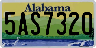 AL license plate 5AS7320