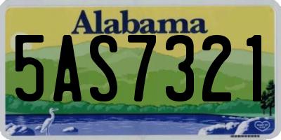 AL license plate 5AS7321
