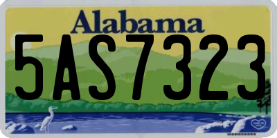 AL license plate 5AS7323