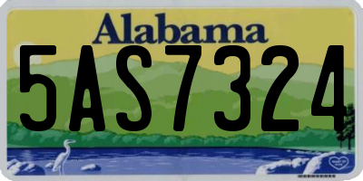 AL license plate 5AS7324