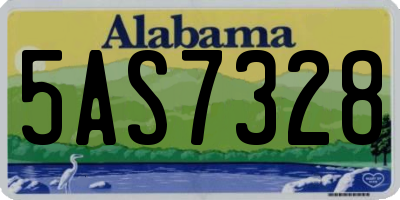 AL license plate 5AS7328