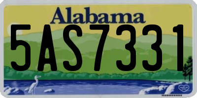 AL license plate 5AS7331