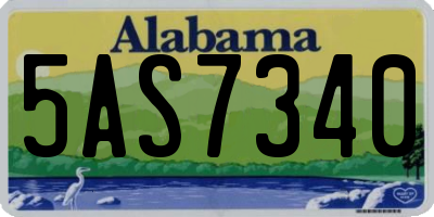 AL license plate 5AS7340