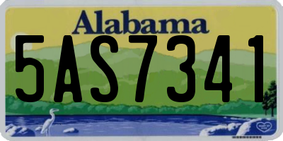 AL license plate 5AS7341