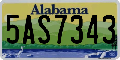 AL license plate 5AS7343