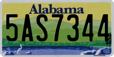 AL license plate 5AS7344