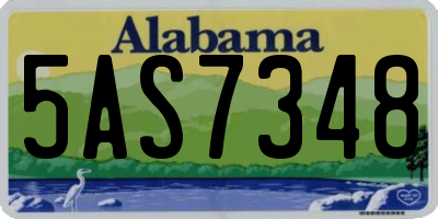 AL license plate 5AS7348