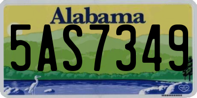 AL license plate 5AS7349