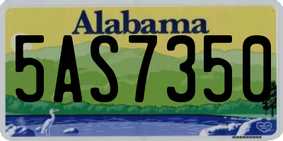 AL license plate 5AS7350