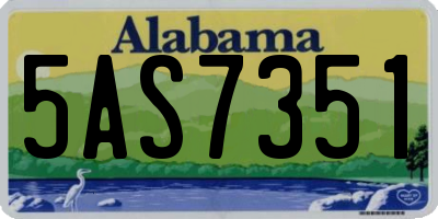 AL license plate 5AS7351