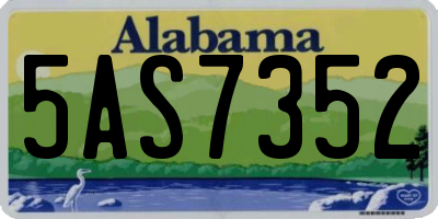 AL license plate 5AS7352
