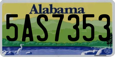 AL license plate 5AS7353