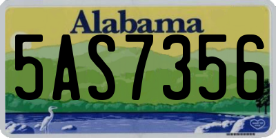 AL license plate 5AS7356