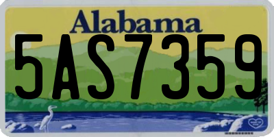 AL license plate 5AS7359