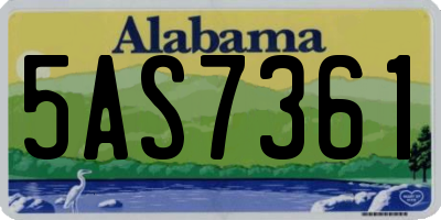 AL license plate 5AS7361