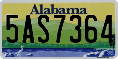 AL license plate 5AS7364