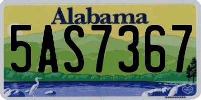AL license plate 5AS7367
