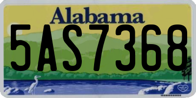 AL license plate 5AS7368