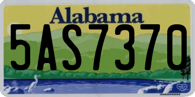 AL license plate 5AS7370