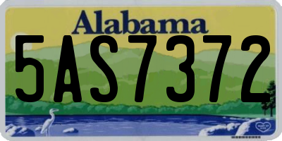 AL license plate 5AS7372