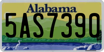 AL license plate 5AS7390