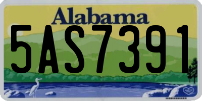 AL license plate 5AS7391