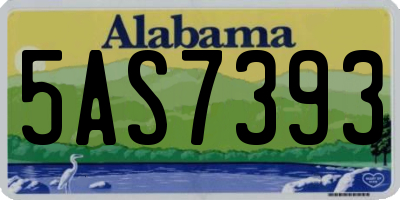 AL license plate 5AS7393