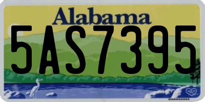 AL license plate 5AS7395