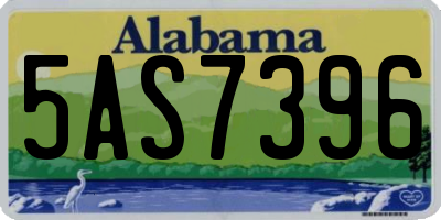AL license plate 5AS7396