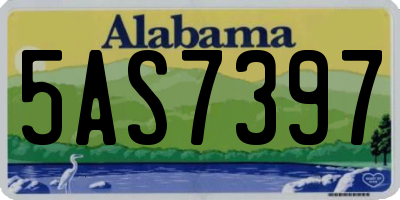 AL license plate 5AS7397