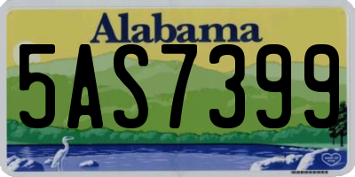 AL license plate 5AS7399