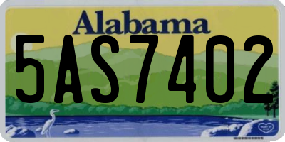 AL license plate 5AS7402