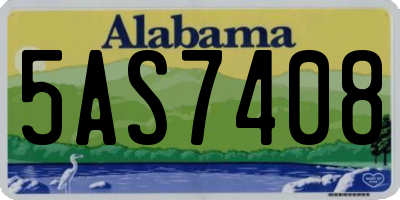 AL license plate 5AS7408